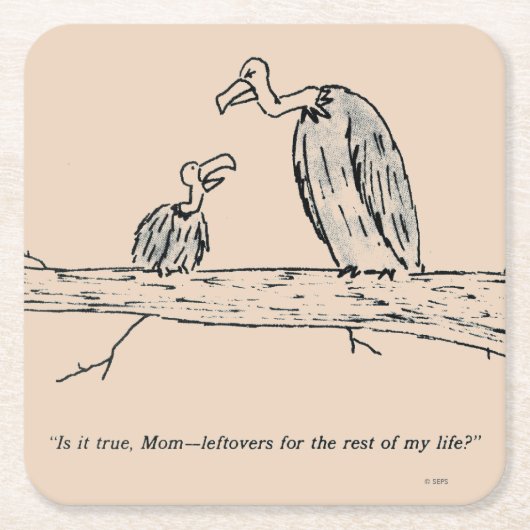 Dessous-de-verre Carré En Papier Reste (Devant)