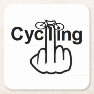 Dessous-de-verre Carré En Papier Retourner à vélo dessous de verre