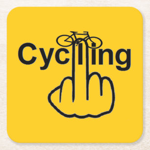 Dessous-de-verre Carré En Papier Retourner à vélo dessous de verre