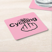 Dessous-de-verre Carré En Papier Retourner à vélo dessous de verre (Incliné)