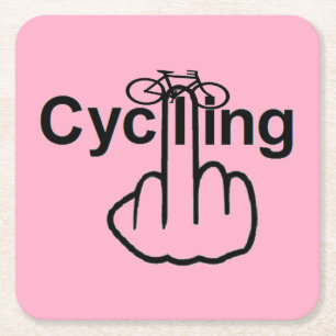 Dessous-de-verre Carré En Papier Retourner à vélo dessous de verre