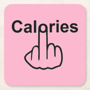 Dessous-de-verre Carré En Papier Retourner calories dessous de verre