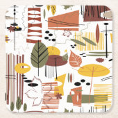 Dessous-de-verre Carré En Papier Rétro automne un Aller-Aller (Devant)