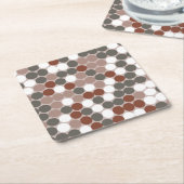 Dessous-de-verre Carré En Papier Retro dots  (Incliné)