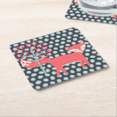 Dessous-de-verre Carré En Papier Retro Fox (Incliné)