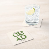 Dessous-de-verre Carré En Papier Rétro Grad (En situation)