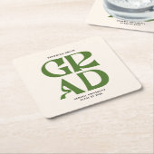 Dessous-de-verre Carré En Papier Rétro Grad (Incliné)