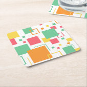 Dessous-de-verre Carré En Papier Retro Mod Citrus (Incliné)
