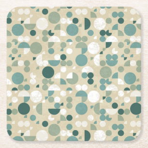 Dessous-de-verre Carré En Papier Rétro motif abstrait