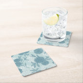 Dessous-de-verre Carré En Papier Rétro motif floral 2 2 (En situation)