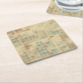 Dessous-de-verre Carré En Papier Rétro motif géométrique 2 (Incliné)