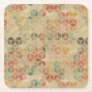 Dessous-de-verre Carré En Papier Rétro motif géométrique 5