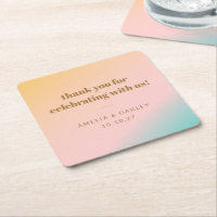 Retro Pastel Gradient Mariage unique personnalisé