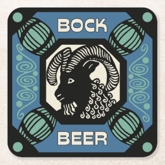 Dessous-de-verre Carré En Papier Retro style Bock bière carré et Dessous de verre p
