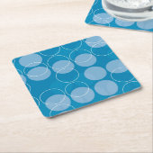 Dessous-de-verre Carré En Papier Rétros cercles (Incliné)