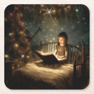 Dessous-de-verre Carré En Papier Réveillon de Noël 5