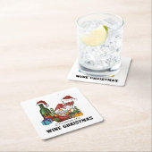 Dessous-de-verre Carré En Papier Rêver d'un Noël de vin (En situation)