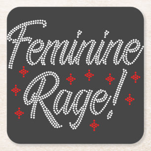 Dessous-de-verre Carré En Papier Rhinestone de la cage féminine