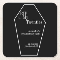 RIP 20s Gothique 30e Anniversaire Fête Noir et Bla