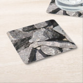 Dessous-de-verre Carré En Papier Roche de granit perdu (Incliné)