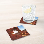 Dessous-de-verre Carré En Papier Roche d'éléphant dans la vallée du feu (En situation)