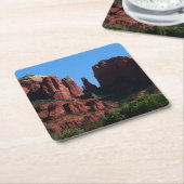 Dessous-de-verre Carré En Papier Rocher de la Cathédrale à Sedona Arizona Monument (Incliné)