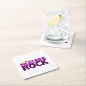 Dessous-de-verre Carré En Papier Rock (En situation)