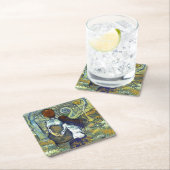 DESSOUS-DE-VERRE CARRÉ EN PAPIER ROMANCE (En situation)