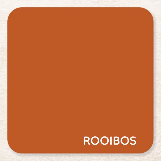 Dessous-de-verre Carré En Papier Rooibos rouge brun nom (Devant)