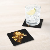 Dessous-de-verre Carré En Papier Rose d'or ( rose d'or ) (En situation)