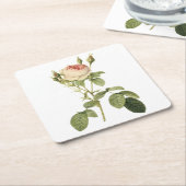 Dessous-de-verre Carré En Papier rose double mousse par Redouté (Incliné)