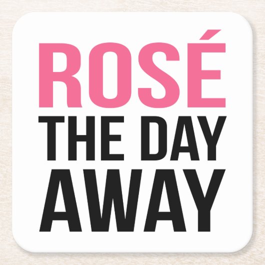 Dessous-de-verre Carré En Papier Rose du jour (Devant)