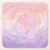 Dessous-de-verre Carré En Papier Rose et puant (Devant)