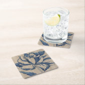 Dessous-de-verre Carré En Papier Rose Indigo (En situation)