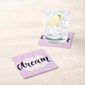 Dessous-de-verre Carré En Papier Rose rêveur (En situation)