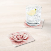 Dessous-de-verre Carré En Papier Rose rose rose (En situation)