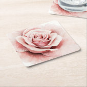Dessous-de-verre Carré En Papier Rose rose rose (Incliné)