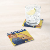 Dessous-de-verre Carré En Papier Rosie the Riveter (En situation)
