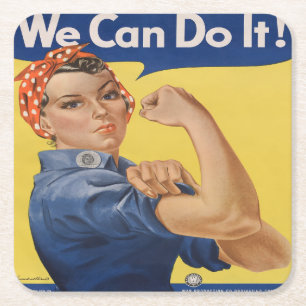 Dessous-de-verre Carré En Papier Rosie the Riveter