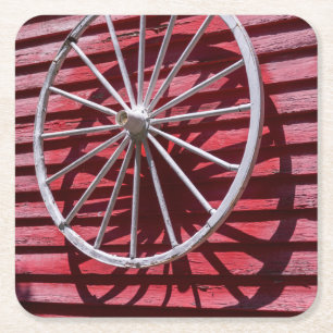 Dessous-de-verre Carré En Papier Roue de Wagon