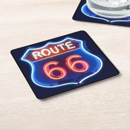 Dessous-de-verre Carré En Papier Route 66 (Incliné)