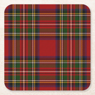 Dessous-de-verre Carré En Papier Royal Stewart Clan Tartan Plaid