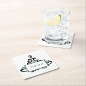 Dessous-de-verre Carré En Papier Royal Tiara personnalisée (En situation)