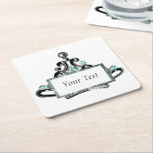 Dessous-de-verre Carré En Papier Royal Tiara personnalisée (Incliné)