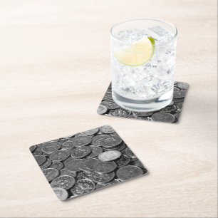 Dessous-de-verre Carré En Papier Royaume-Uni pièces de 5 pence Carré Dessous de ver