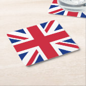 Dessous-de-verre Carré En Papier Royaume-Uni Union Jack Drapeau des colonies britan (Incliné)