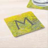 Dessous-de-verre Carré En Papier Ruche I du monogramme | (Incliné)