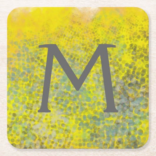Dessous-de-verre Carré En Papier Ruche I du monogramme | (Devant)