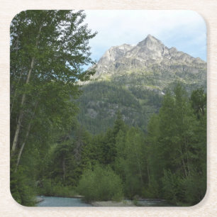 Dessous-de-verre Carré En Papier Ruisseau McDonald au parc national de Glacier