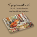 Dessous-de-verre Carré En Papier Russe Vintage Fox Livres Woodland fête d'automne<br><div class="desc">Apportez une touche de charme boisé à vos réunions avec ce dessous de verre jetable de fête en papier avec un renard niché au milieu des bouleaux et des livres. Parfaits pour les fêtes d'automne, les clubs de lecture ou les événements à thème rustique, ces dessous de verre protègent vos...</div>